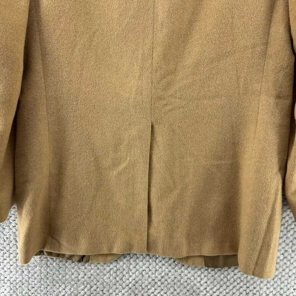 VTG Bill Blass Blazer Men 42 100% Camel Hair Khaki Coat Jackets Lined 2 Button